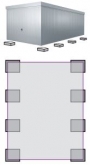 GARAŻ DWUWJAZDOWY STANDARD dowolny wymiar { cena za 1 m2 }, h = 2110 - 2500 [mm]